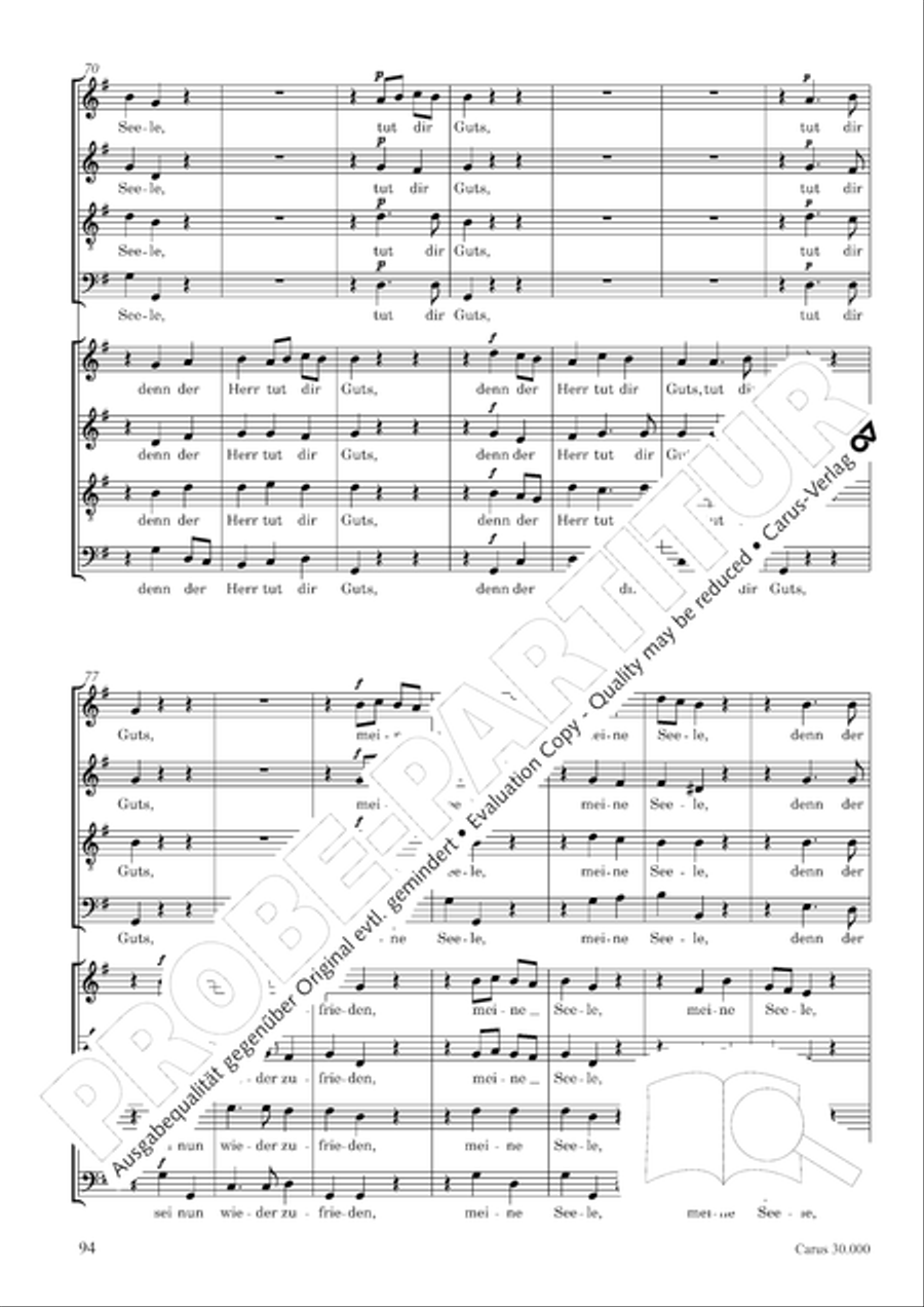 J.L. Bach: The complete motets Choir scores gallery preview page 101