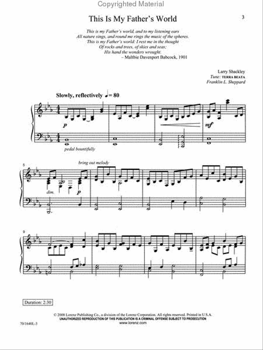 All Nature Sings Piano Solo scores gallery preview page 2