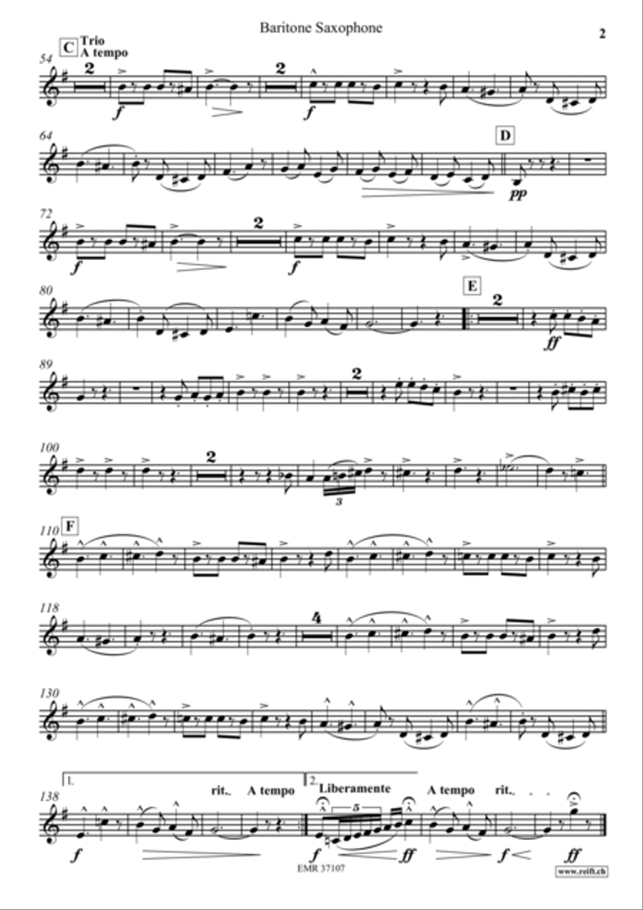 The Liberty Bell Baritone Saxophone scores gallery preview page 3