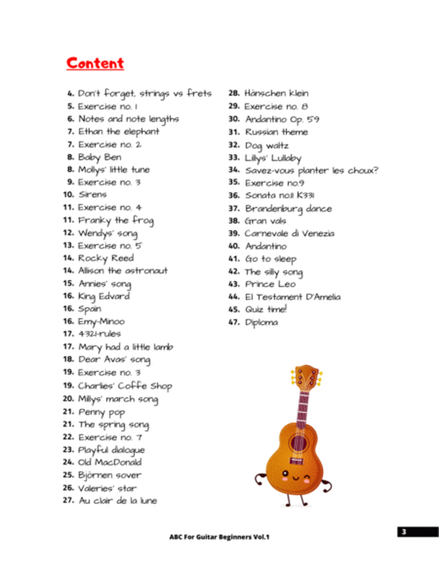 ABC For Guitar Beginners Vol.1 image number null