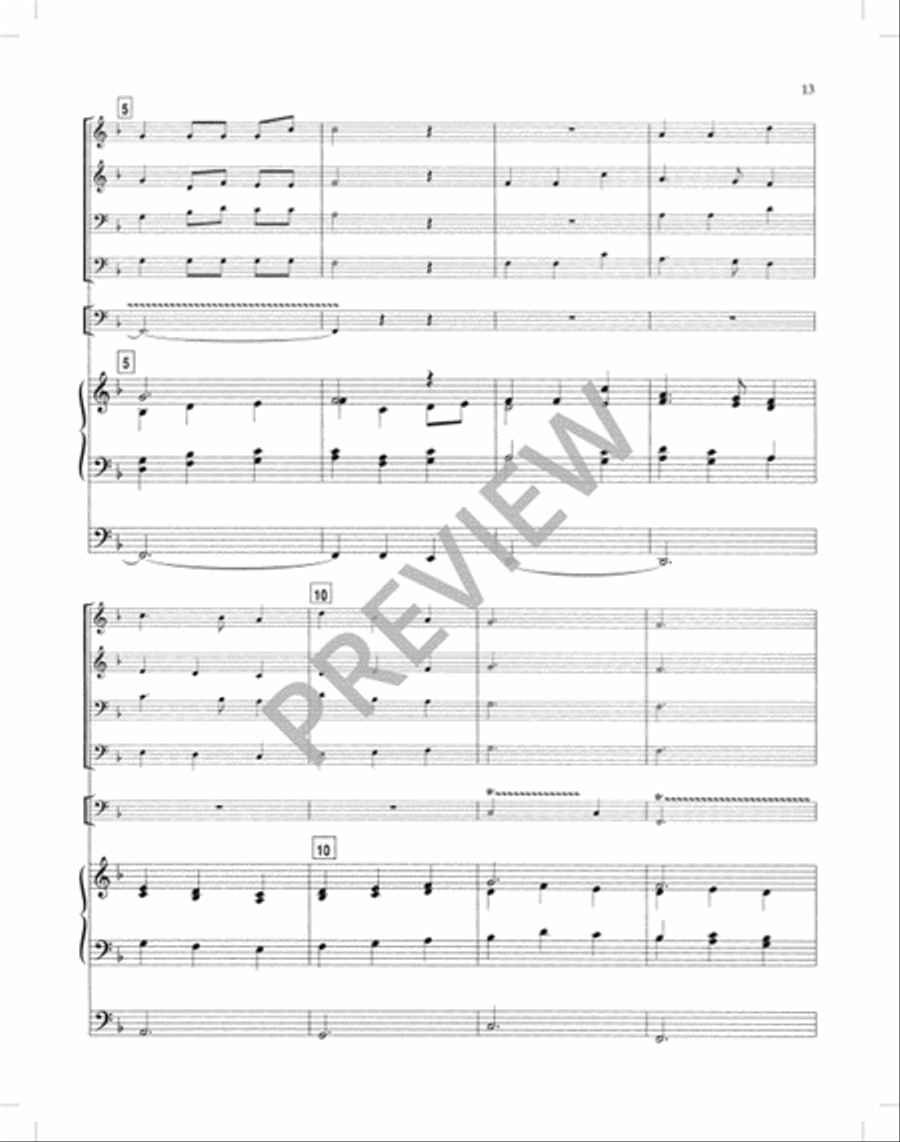 Festival Hymns for Organ, Brass, and Timpani - Volume 4, General Trombone scores gallery preview page 16