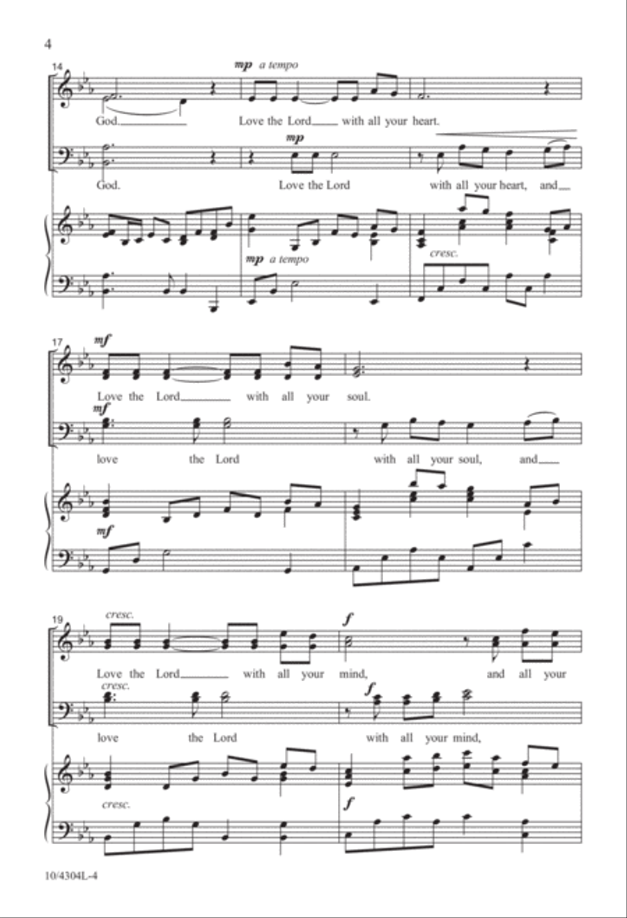 The Greatest Commandment 4-Part scores gallery preview page 4
