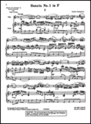 Sonata No. 1 in F for Oboe and Piano