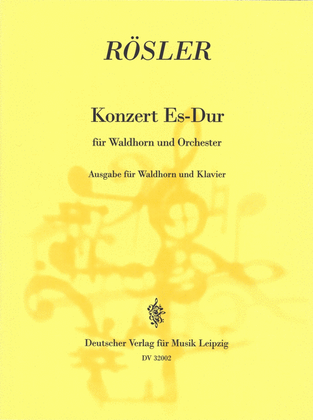 Book cover for Horn Concerto in E flat major