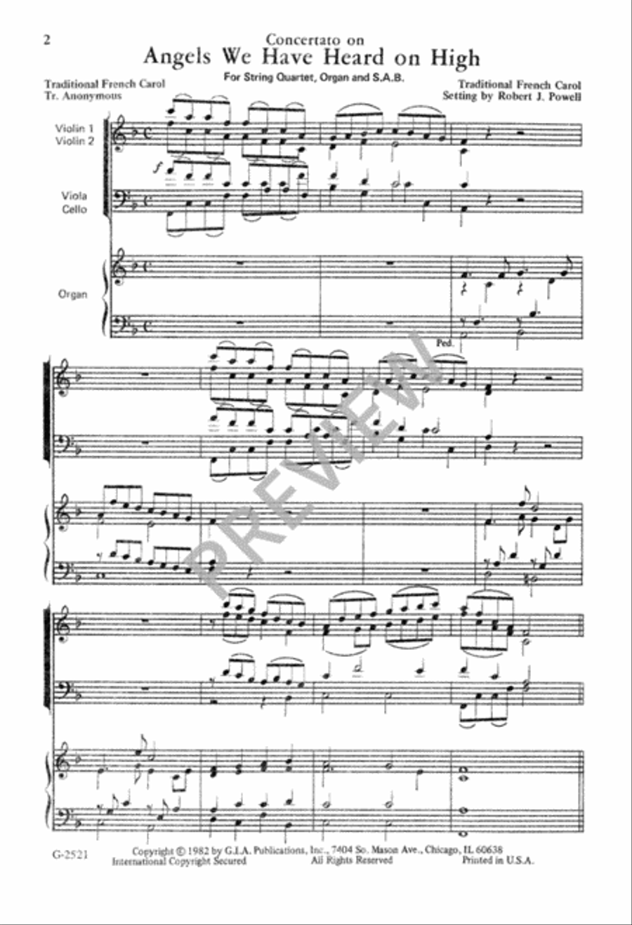 Angels We Have Heard On High 3-Part scores gallery preview page 3