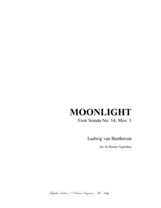 Book cover for MOONLIGHT SONATA - 1st. Mov. - Arr. for organ 3 staff