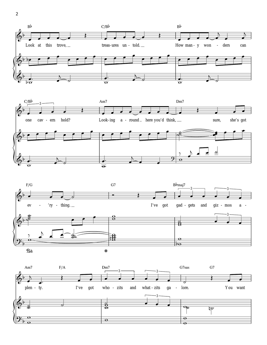 Part Of Your World (from The Little Mermaid) Piano, Vocal, Guitar scores gallery preview page 2