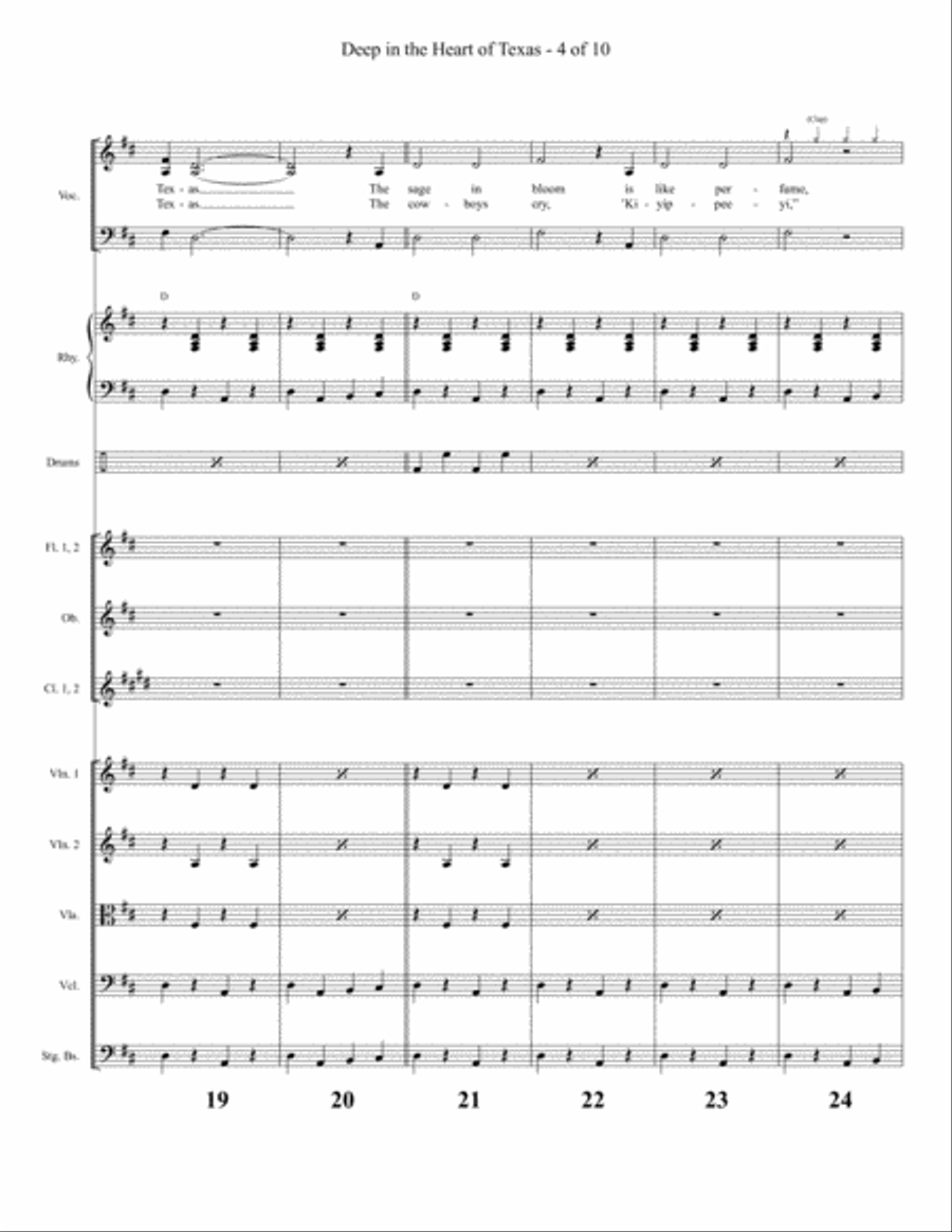 Deep In The Heart Of Texas Small Ensemble scores gallery preview page 5
