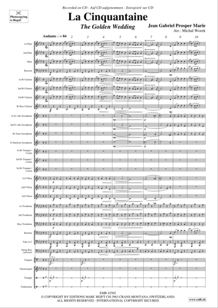 La Cinquantaine Concert Band scores gallery preview page 3