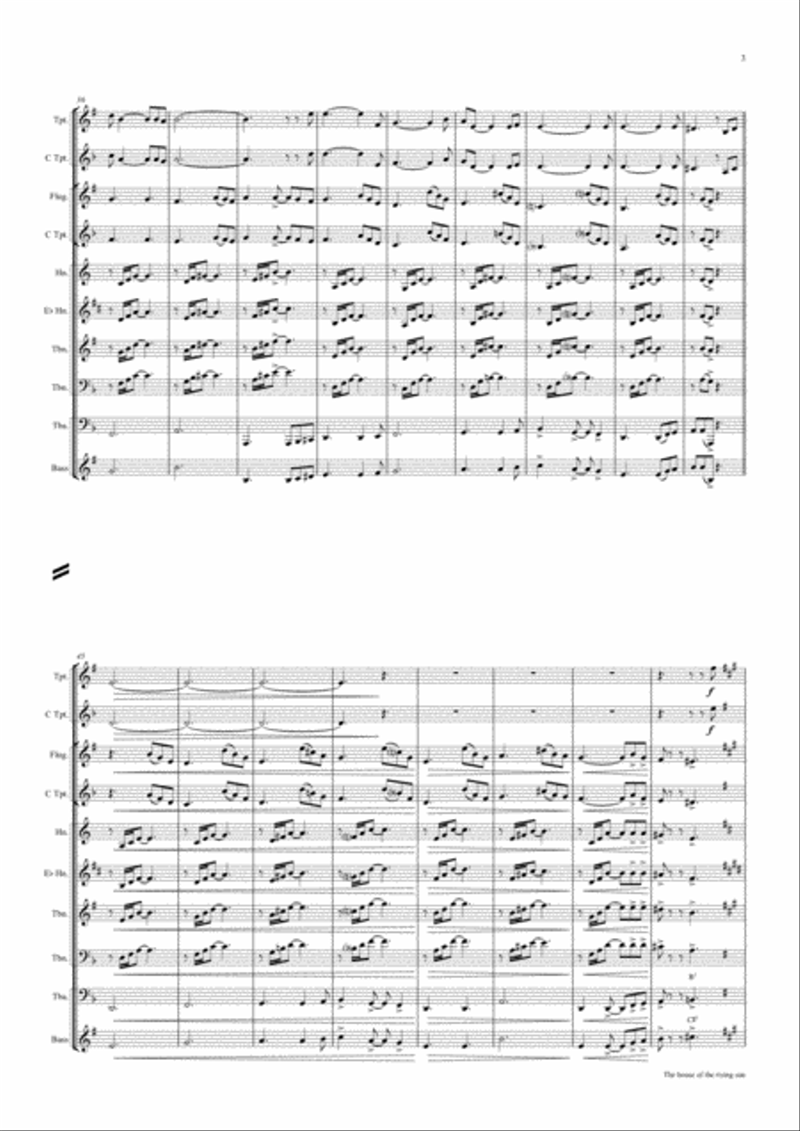 The house of the rising sun - Folk Song - Brass Ensemble Brass Ensemble scores gallery preview page 3