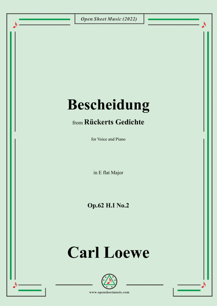 Loewe-Bescheidung,in E flat Major,Op.62 H.I No.2