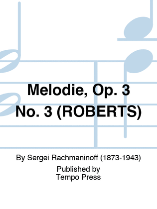 Book cover for Melodie, Op. 3 No. 3 (ROBERTS)