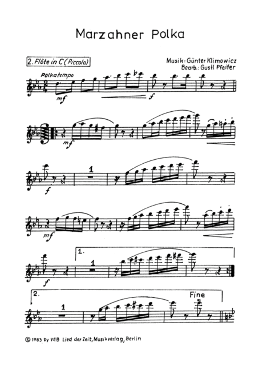 Marzahner Polka Clarinet scores gallery preview page 5