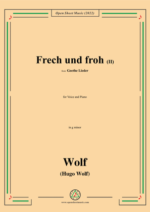 Wolf-Frech und froh II,in g minor,IHW10 No.17