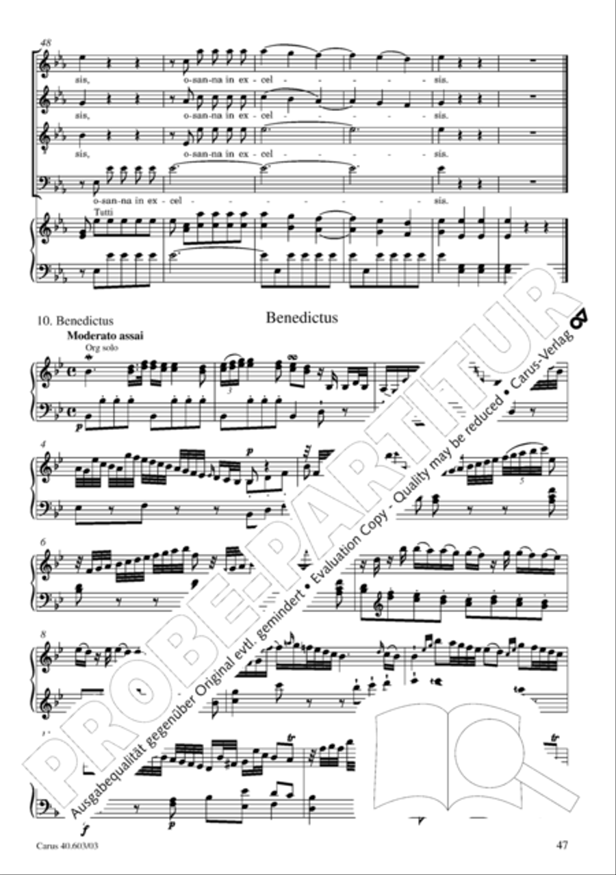Grosse Orgelsolomesse in Es 4-Part scores gallery preview page 48