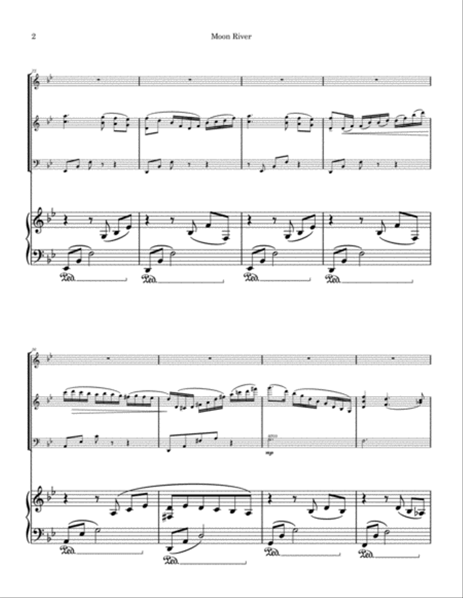 Moon River Moon River Voice scores gallery preview page 2
