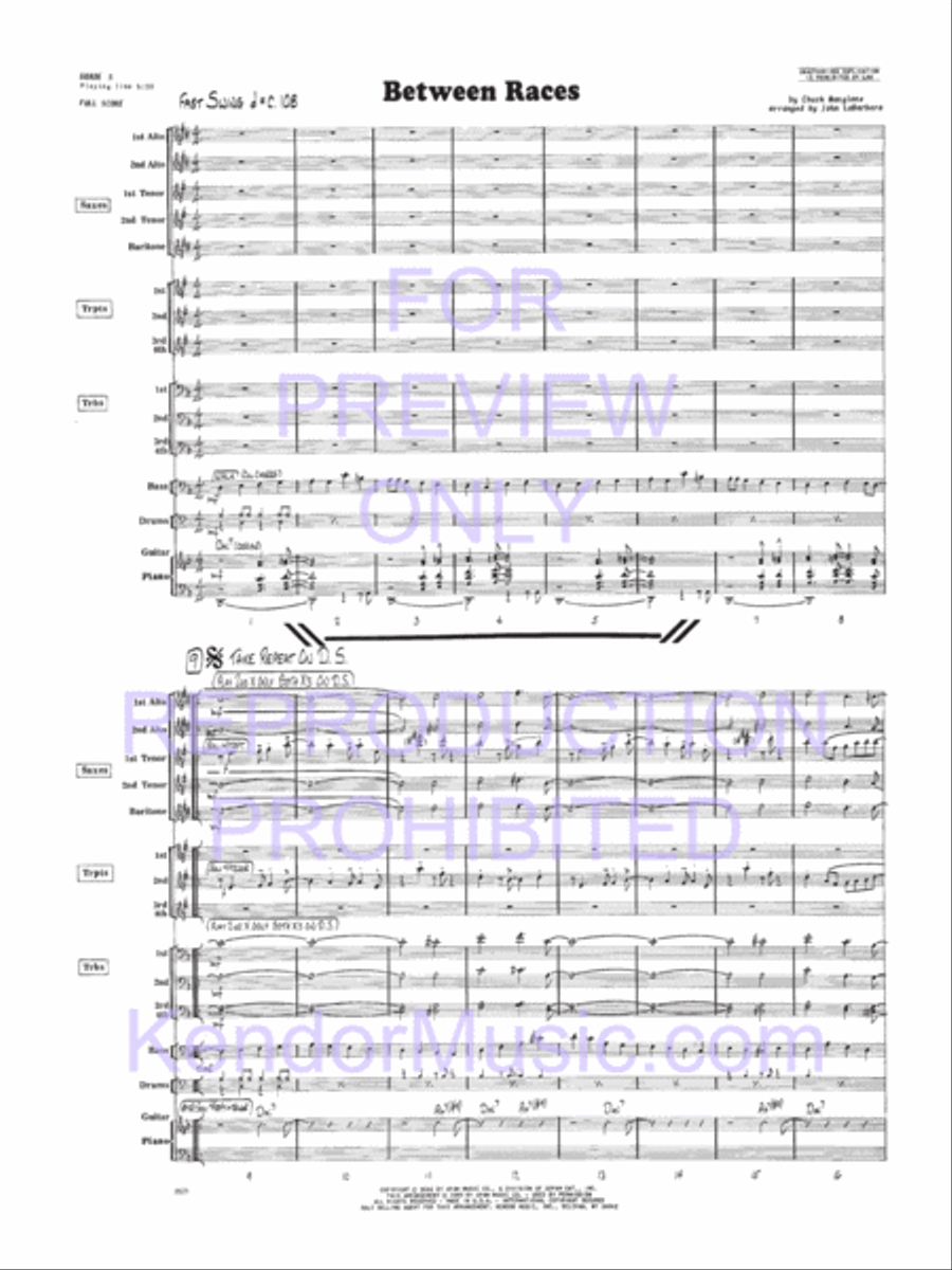 Between Races Jazz Ensemble scores gallery preview page 11