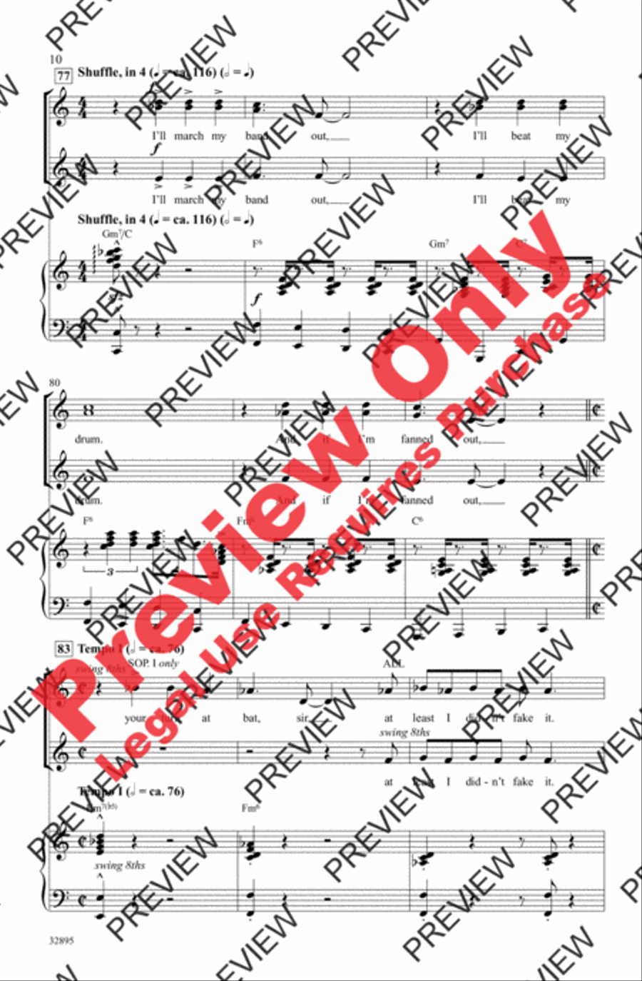 Don't Rain on My Parade Women's Choir scores gallery preview page 10