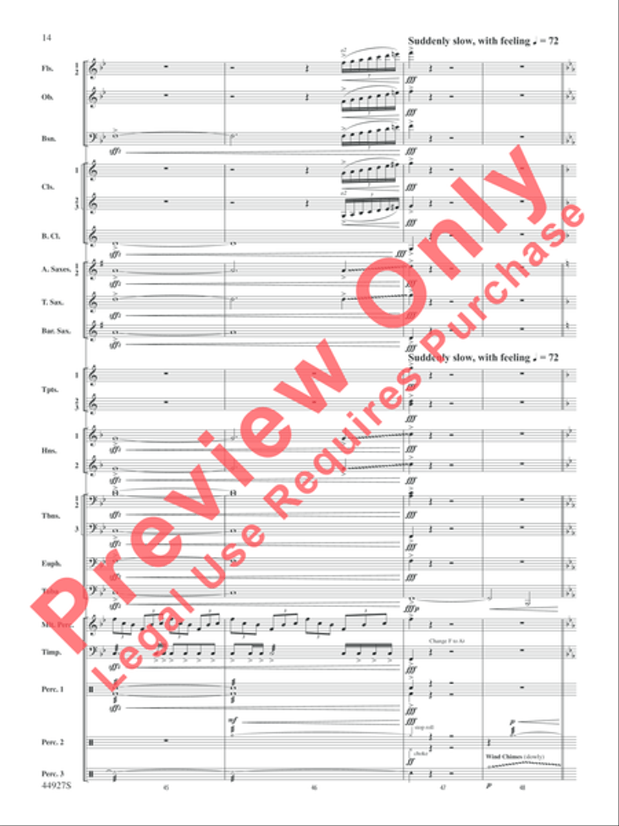 At the Movies with John Williams Concert Band scores gallery preview page 39