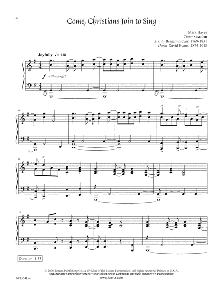 Mark Hayes: Hymns for the Intermediate Pianist
