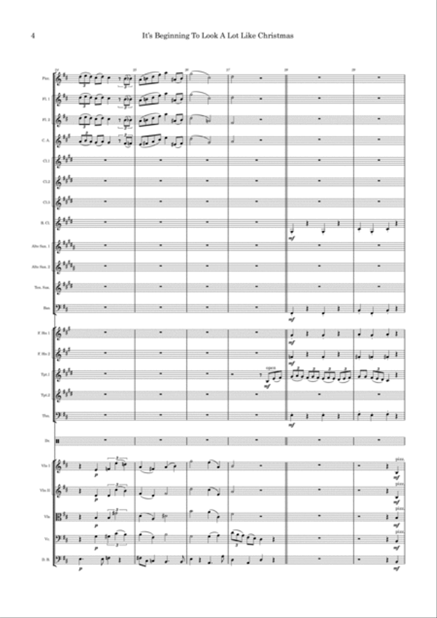 It's Beginning To Look Like Christmas Full Orchestra scores gallery preview page 4
