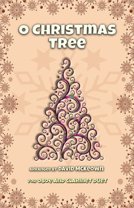 Book cover for O Christmas Tree, (O Tannenbaum), Jazz style, for Oboe and Clarinet Duet