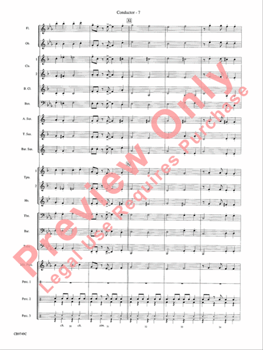 Sing, Sing, Sing Concert Band scores gallery preview page 9