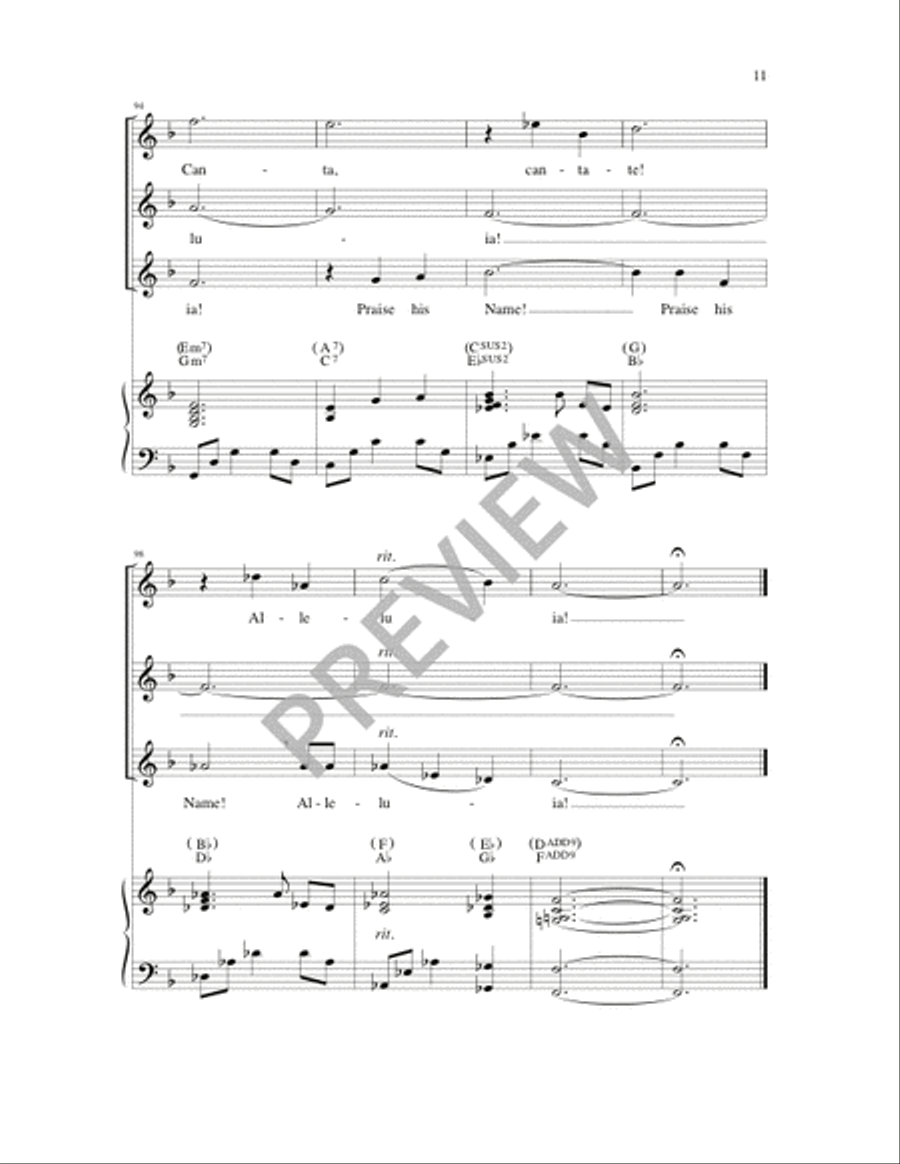 Alleluia, All the Ages 3-Part scores gallery preview page 11