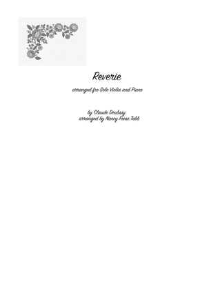 Book cover for Reverie for solo Violin with Piano