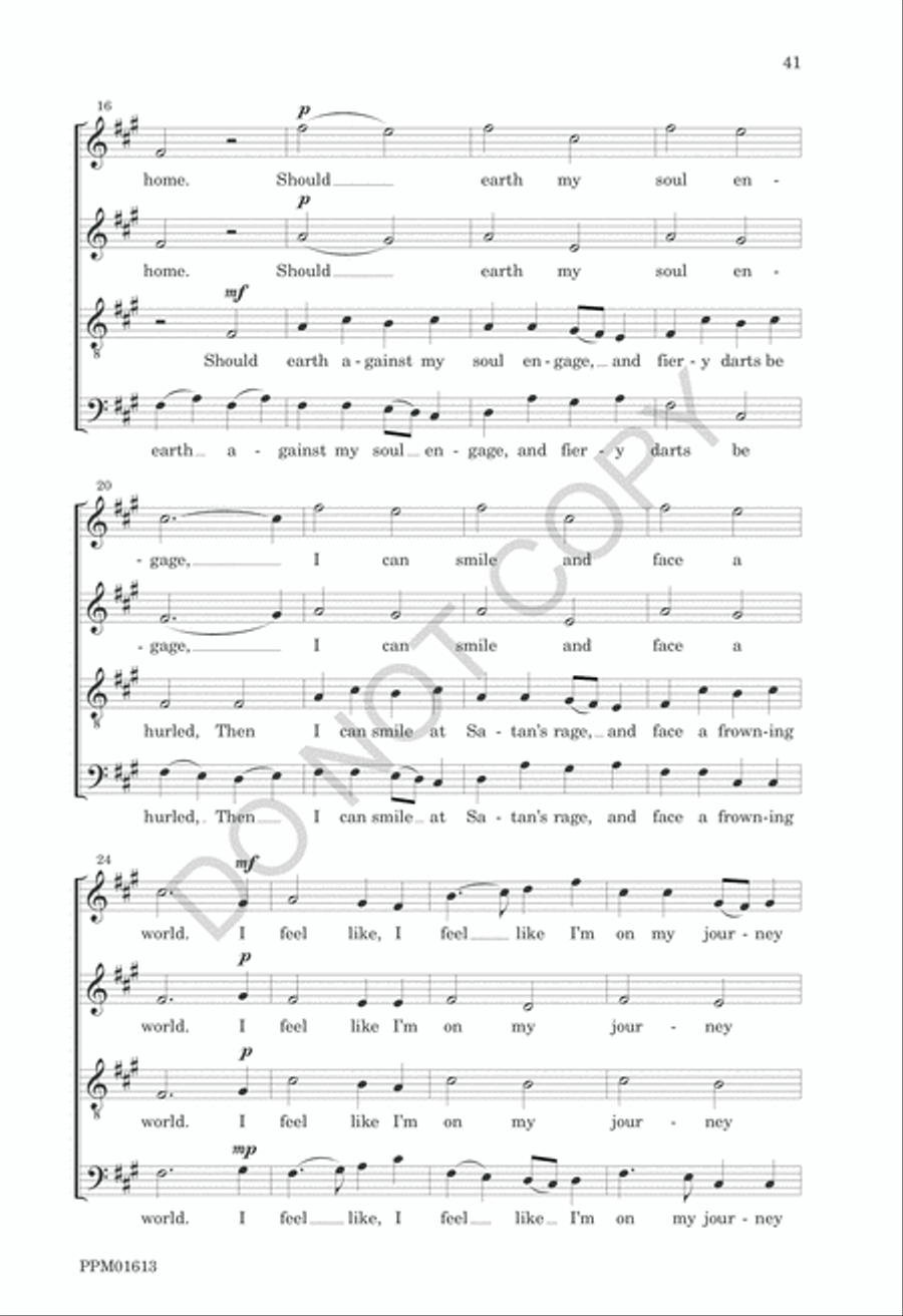 Nine American Folk Hymns 4-Part scores gallery preview page 44
