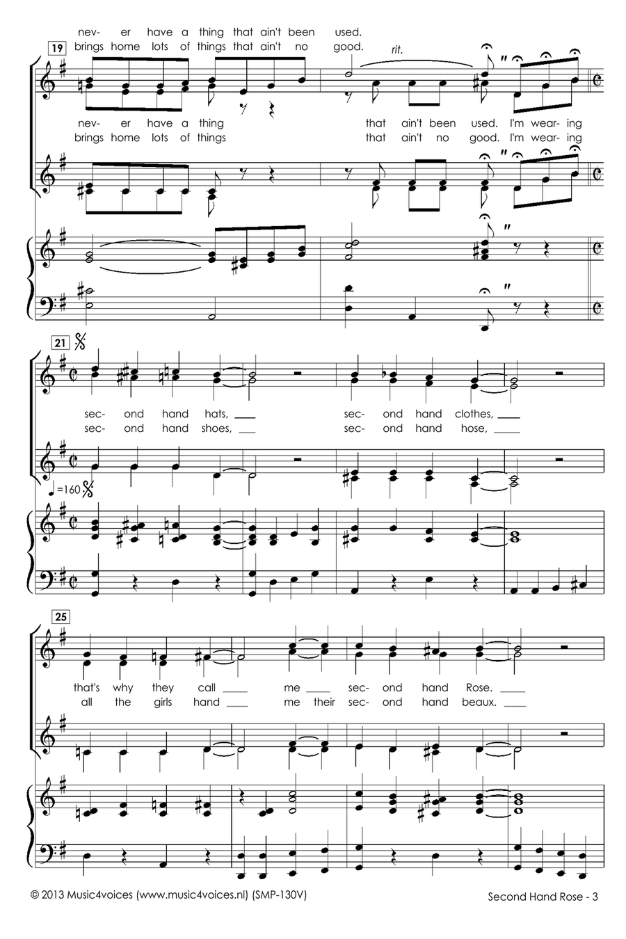 Second Hand Rose SSAA scores gallery preview page 5