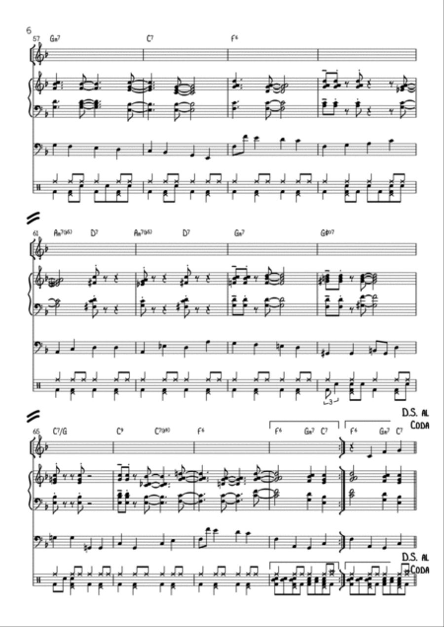 Blue Christmas Jazz Ensemble scores gallery preview page 6