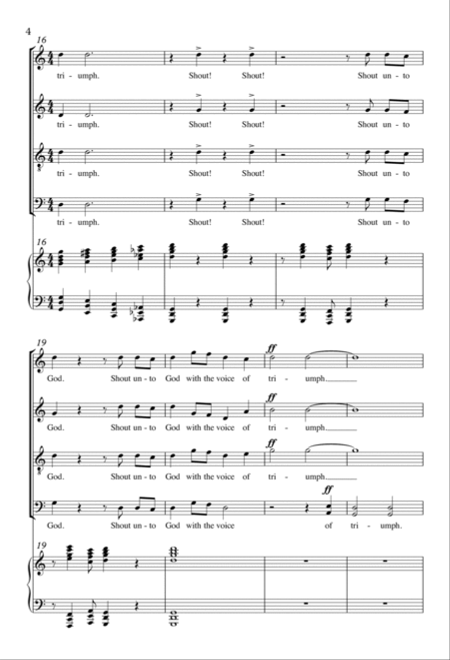 Clap Your Hands 4-Part scores gallery preview page 3