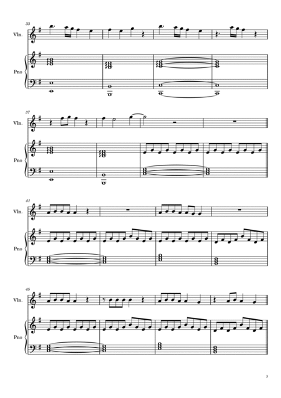 Lovely Violin Solo scores gallery preview page 3