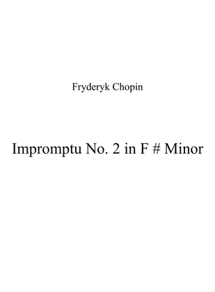 Book cover for Impromptu No. 2 in F # Minor Op. 36