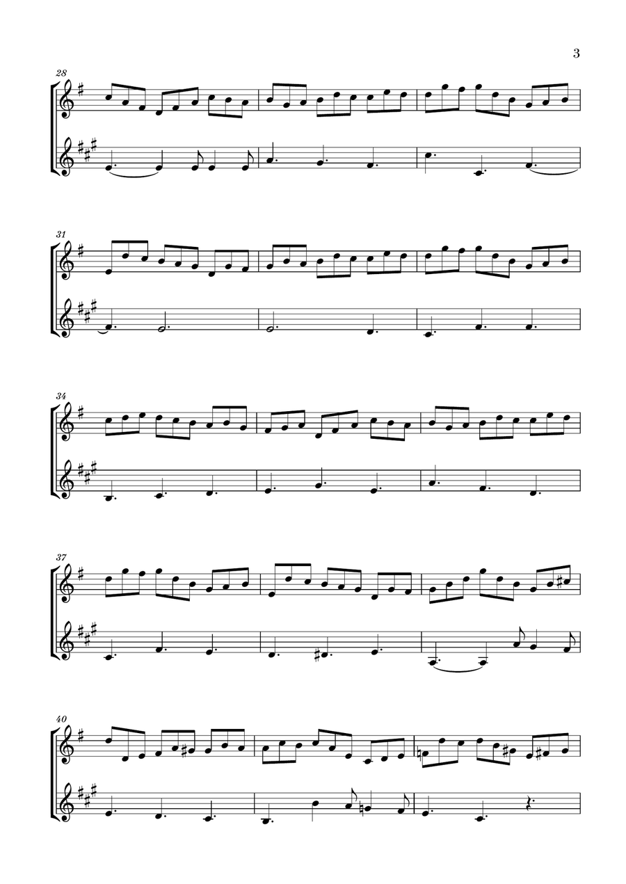 Bach - Jesus bleibet meine Freude for Oboe and Clarinet Woodwind Duet scores gallery preview page 3