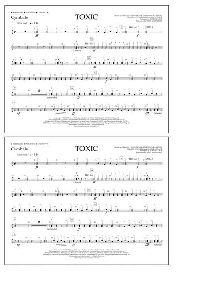 Toxic (arr. Tom Wallace) - Cymbals