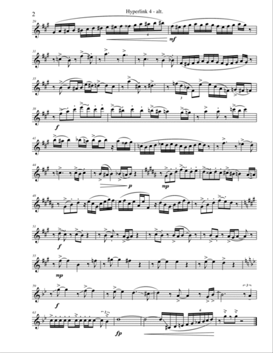 Hyperlink IV from Tango Loops 2 Woodwind Quartet scores gallery preview page 4