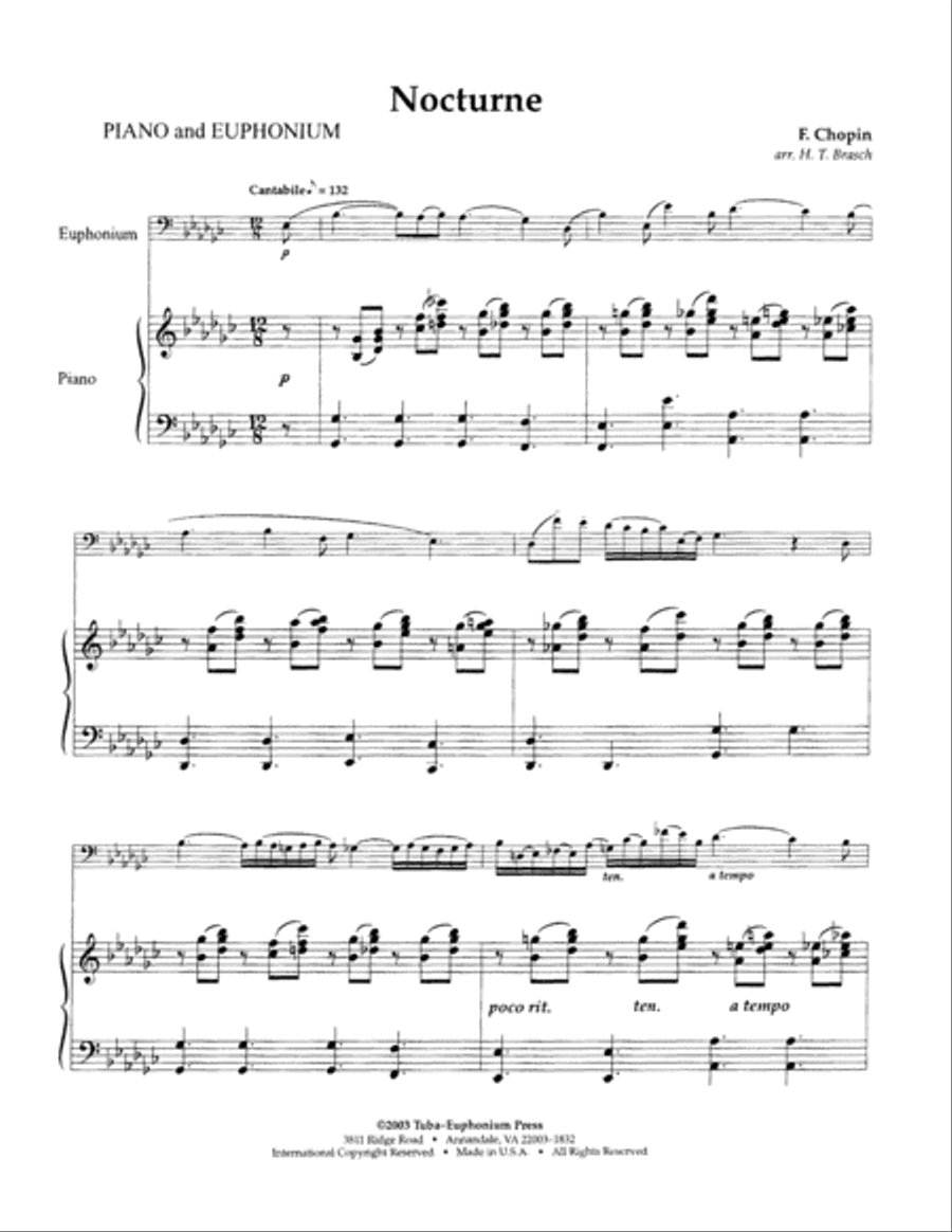 Nocturne Euphonium scores gallery preview page 2