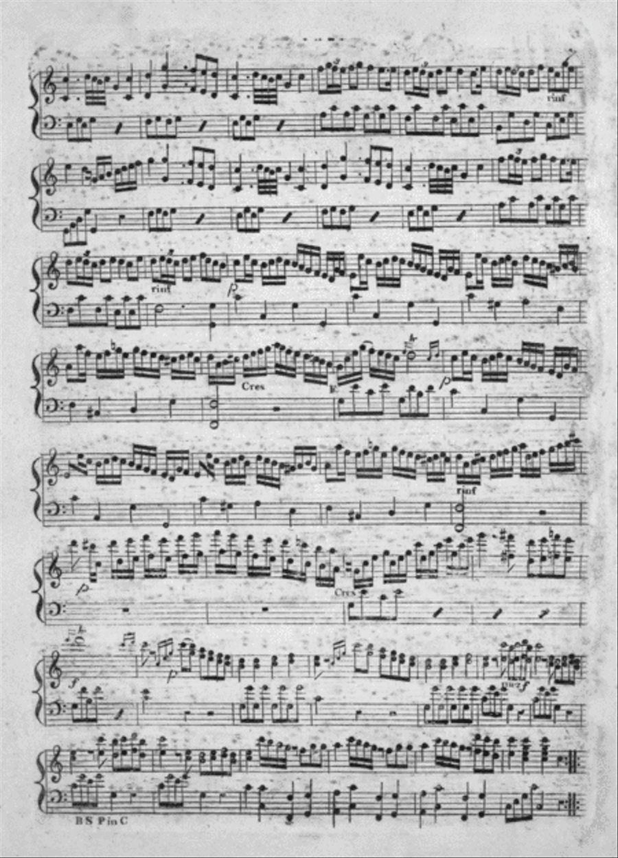 Blattman's Arrangement of a Favorite Sonata By Pleyel for the Harp or Piano Forte, with an Accompaniment for the Flute or Violi Flute scores gallery preview page 5