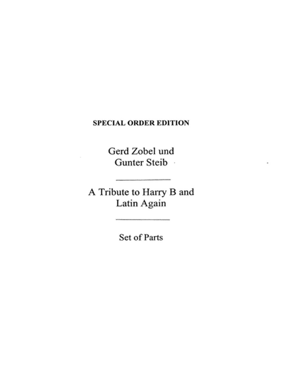 Zobel, G A Tribute To Harry B/Latin Again Tocm Bnd