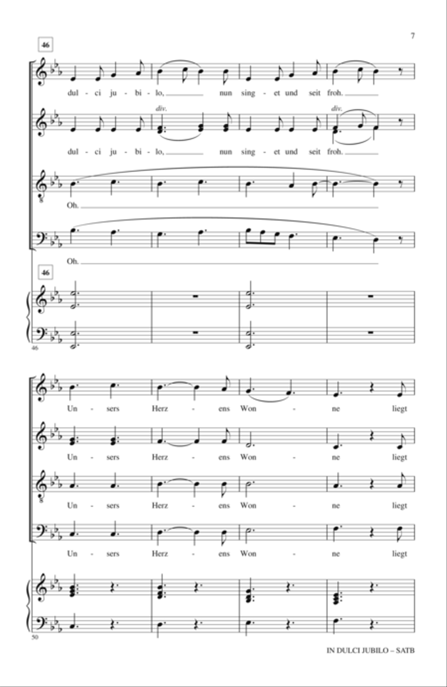 In Dulci Jubilo 4-Part scores gallery preview page 6