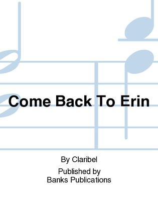 Book cover for Come Back To Erin