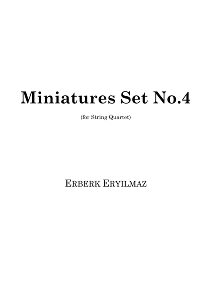 Miniatures Set No.4  for String Quartet (score) image number null