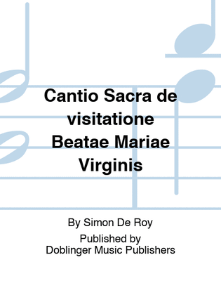 Book cover for Cantio Sacra de visitatione Beatae Mariae Virginis