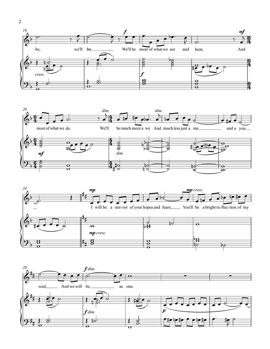 We Will Be: A Wedding Song Voice scores gallery preview page 2
