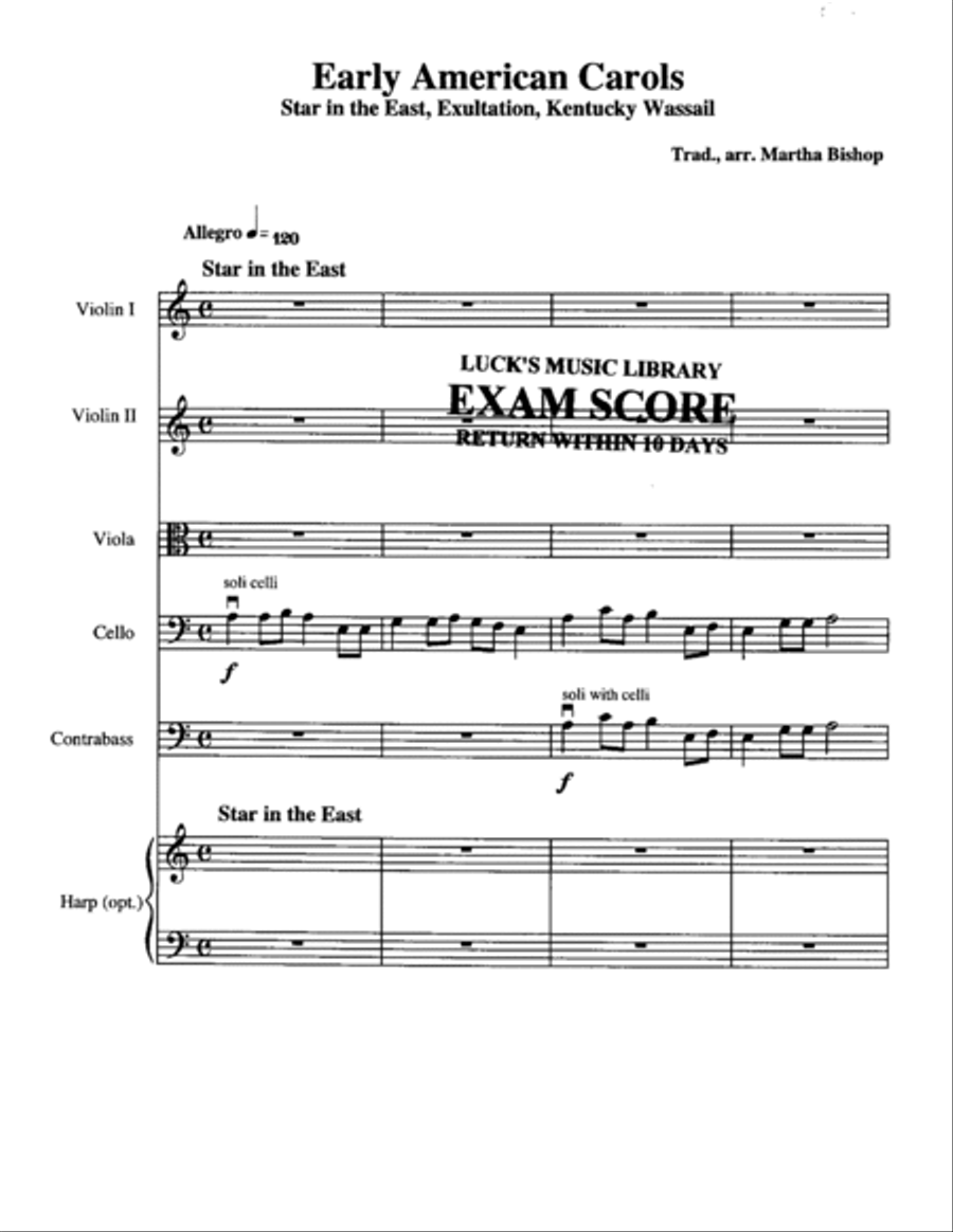 Early American Carols Orchestra scores gallery preview page 2