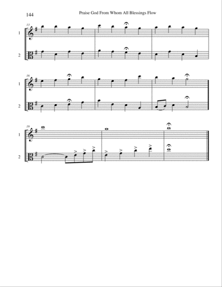 Ten Selected Hymns for the Performing Duet, Vol. 8 - violin and viola String Duet scores gallery preview page 4
