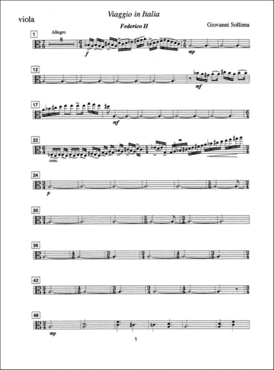 Federico II (da Viaggio in Italia) String Quartet scores gallery preview page 5