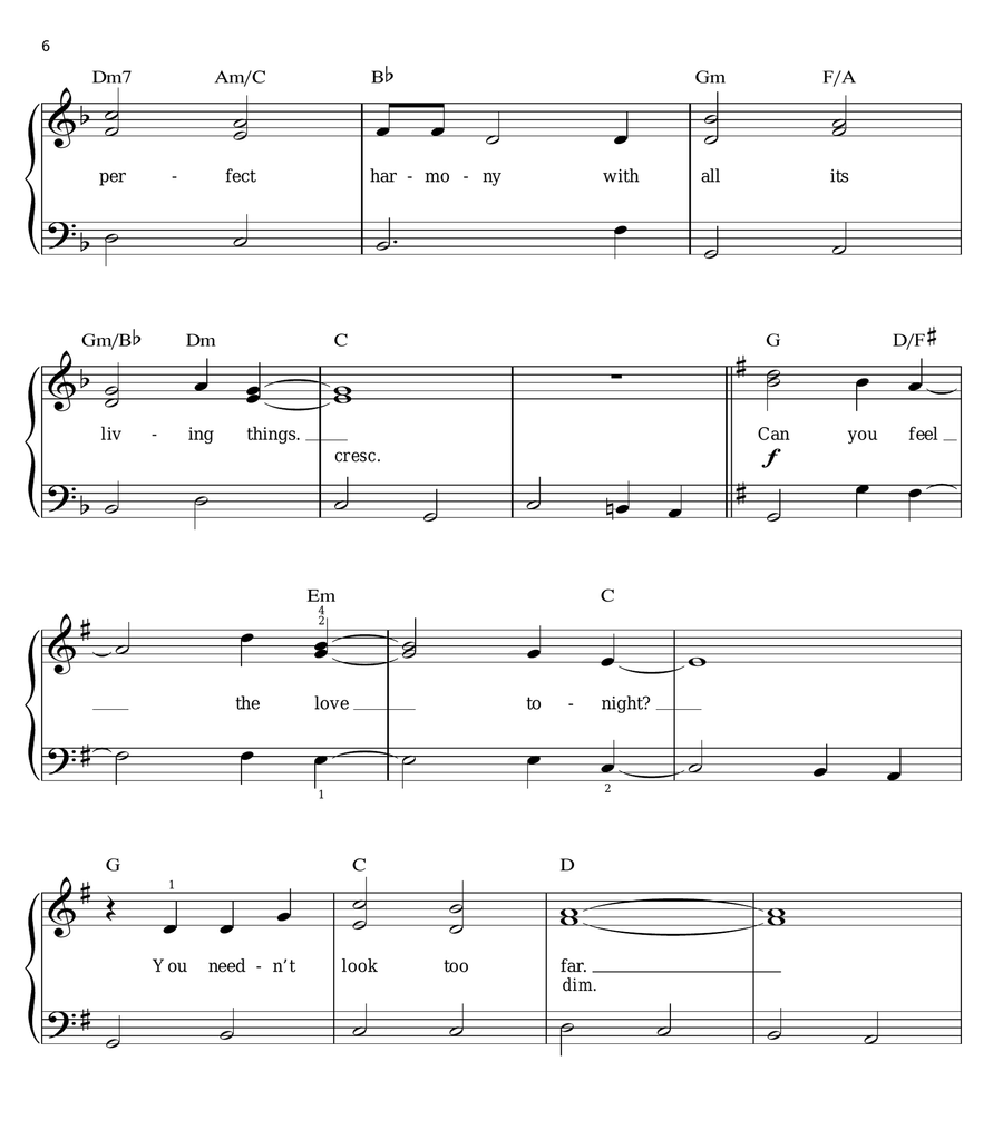 Can You Feel The Love Tonight (from The Lion King) Easy Piano scores gallery preview page 6